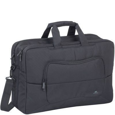13. RIVACASE 17.3" TEGEL LAPTOP BAG, BLACK, WATER-RESISTANT MATERIAL, COMPARTMENTS FOR 10.1" TABLET, SMARTPHONE, DOCUMENTS AND ACCESSORIES