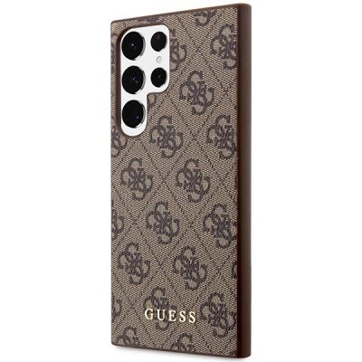 2. Guess GUHCS23LG4GFBR S23 Ultra S918 brown/brown hard case 4G Metal Gold Logo