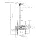 11. MACLEAN CEILING MOUNT / HANGER FOR TV, MAX. LOAD 50KG, 37-75", MAX VESA 400X400 MC-175