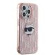 4. Karl Lagerfeld IML Choupette Head & Monogram case for iPhone 15 Pro - pink