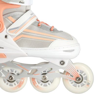 7. NILS Extreme NH18190 2in1 inline skates, white and pink, size S (29-33), with replaceable hockey blade