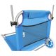4. FOLDABLE BEACH CHAIR WITH CANOPY ON WHEELS 116x62x60-90CM BLUE