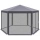 11. HEXAGONAL GARDEN PAVILION 2x2x2x2.5M WITH MOSQUITO NET, GRAY