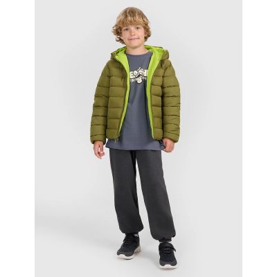 3. Boy's double-sided down jacket with synthetic filling 4F 4FJRAW25TDJAM0790-43S