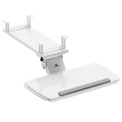 3. Maclean Under-Desk Keyboard Holder, Adjustable, Max. 5kg, White, MC-156 W