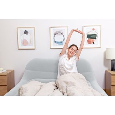 15. Bestway 67923/23 Air Mattress Double Mattress Gray, White Unisex