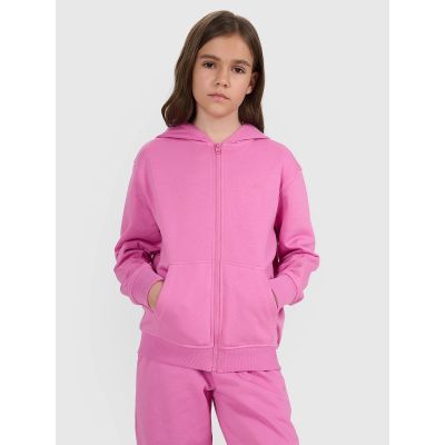 6. Girls’ 4F Zip-Up Hooded Sweatshirt 4FJRAW25TSWSF2466-54S