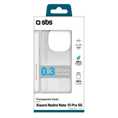 2. SBS Skinny Cover for Xiaomi Redmi Note 15 Pro - transparent
