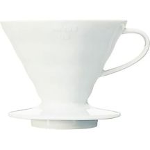 Ceramic dripper V60-02 HARIO white