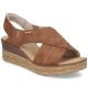 Comfortable women's wedge sandals, brown, Rieker 63782-24