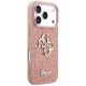 4. Guess Fixed Glitter Big 4G Case for iPhone 17 Pro - Pink