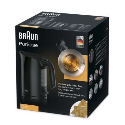3. Braun WK 3000 BK Electric Kettle 1 l Black 2200 W