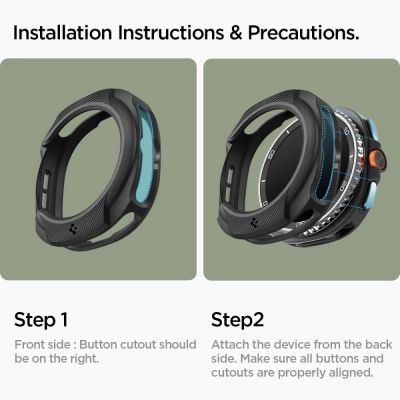 14. Spigen Liquid Air Case for Samsung Galaxy Watch 8 Classic 46mm - Black