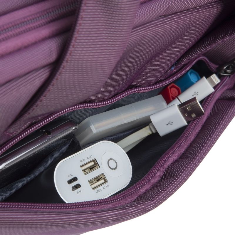 19. Rivacase Central 33.8 cm (13.3") Briefcase, Purple