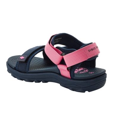 3. Lee Cooper children's shoes girls velcro sandals for summer beach navy blue pink