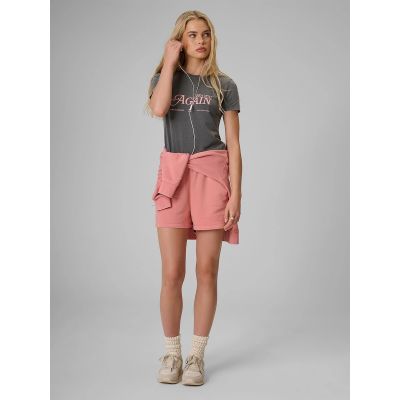 4. Women's slim T-shirt with print 4F 4FRAW26TTSHF4373-24S