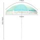 5. BEACH AND GARDEN UMBRELLA WITH FRINGE 174 CM GREEN