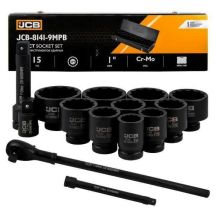 JCB IMPACT WRENCH SET 15 PIECES 1" 12-HEIGHT (36-80mm)