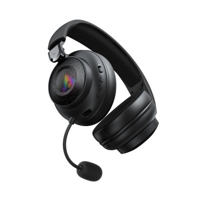 3. Acefast H15 Wireless Bluetooth / 2.4 GHz / AUX Gaming Headphones with Microphone and RGB Backlight - Black