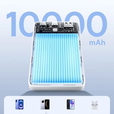 12. Baseus EnerFill FP21 Power Bank 10000mAh 22.5W USB-A - USB-C - White