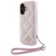 Karl Lagerfeld Quilted Initial Logo & Chain Strap iPhone 16 Case - Pink