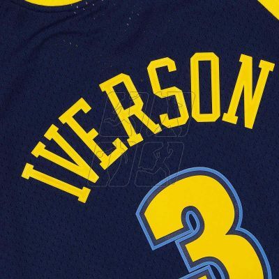 5. Mitchell &amp; Ness NBA Swingman Denver Nuggets Allen Iverson T-shirt SMJY4205-DNU06AIVASBL