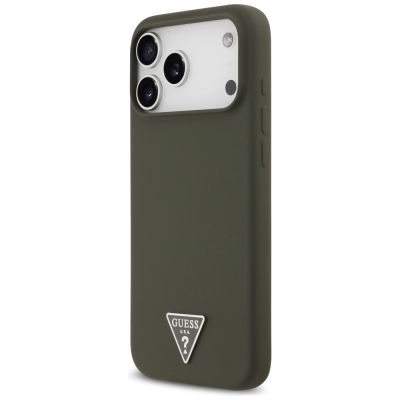 2. Guess Silicone Triangle Logo MagSafe Case for iPhone 17 Pro Max - Green