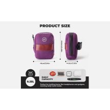 Rockbros bicycle saddle bag purple 0.3l