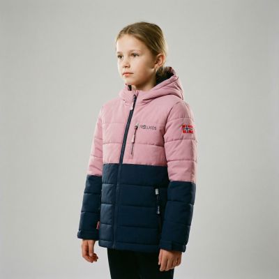 3. Trollkids Kids Hemsedal Snow Jacket XT ski winter jacket pink/navy blue (513-232)