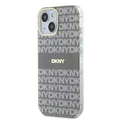 2. DKNY IML Mono & Stripe MagSafe case for iPhone 15 / 14 / 13 - beige