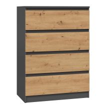 Chest of drawers M4 70x40xH97 anthracite/artisan