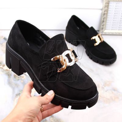 8. Vinceza W JAN250 suede high-heeled moccasin shoes, black