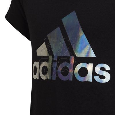 3. Adidas Dance Metallic Print Tee Jr HD4407