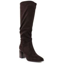 Women’s chocolate brown block-heel boots Jezzi MR2623-7