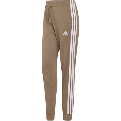 2. Women's adidas Essentials 3-Stripes Fleece Slim Pants Beige KF8317