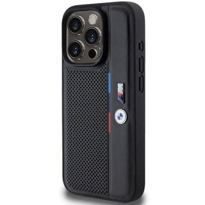 2. BMW Perforated Tricolor Line case for iPhone 15 Pro - black