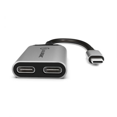 3. Alogic Adapter USB-C -> 2x USB-C St/2xBu 10cm Space gray