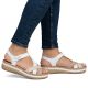 5. Rieker V0919-80 women's white wedge sandals