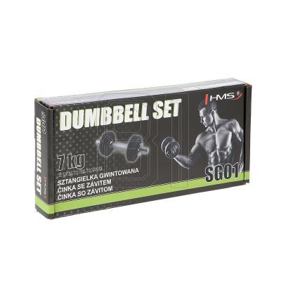 50. HMS SG01 threaded dumbbell 7 kg