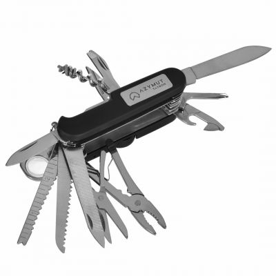 Tatron AZYMUT pocket knife - 25 tools + holster, 90mm black ( HK20017BL )