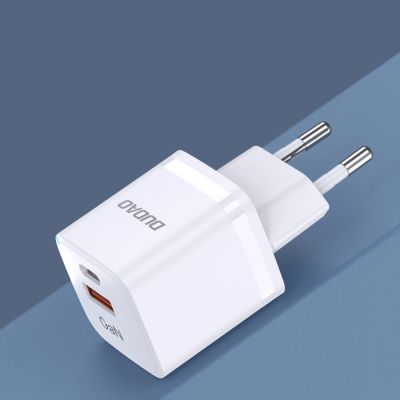 6. Wall charger GaN 33W PPS USB C/USB Dudao A13Pro - white