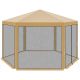 4. HEXAGONAL GARDEN PAVILION 2x2x2x2.5M WITH MOSQUITO NET BEIGE