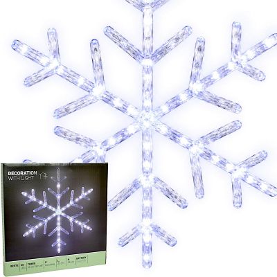 8. SNOWFLAKE DECORATIVE HANGING 40LED WHITE