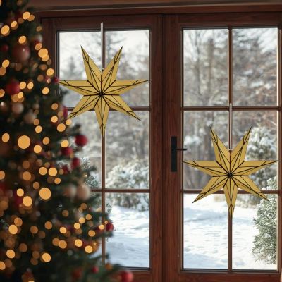 12. PAPER DECORATION STAR 50CM 7 ARMS CREAM