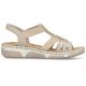 2. Women's beige wedge sandals Rieker 66201-62