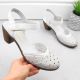 40. Rieker W RKR650 comfortable leather sandals white