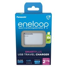 PANASONIC SMARTPLUS USB CHARGER + 4 x AA ENELOOP 2000 mAh