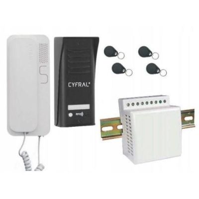 CYFRAL COSMO INTERCOM FOR 1 TENANT, BLACK
