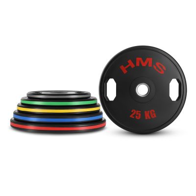 8. TOG25 2 x 25 KG OLYMPIC RUBBER-COATED PLATE 2 x 25 KG HMS