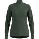 4. ODLO ESSENTIAL LIGHT Mid Layer 1/2 Zip Green Women's Hoodie-Free Sweatshirt